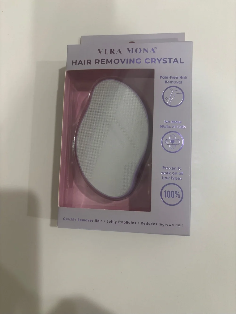 Vera Mona Hair Removing Crystal - Pink & White NWT